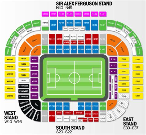 manchester united football stadium map